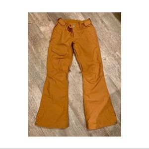 Women’s North Face ski/snowboard pant, mustard